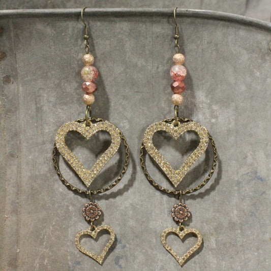 Run A Way Hare Blushing Dangle Earrings