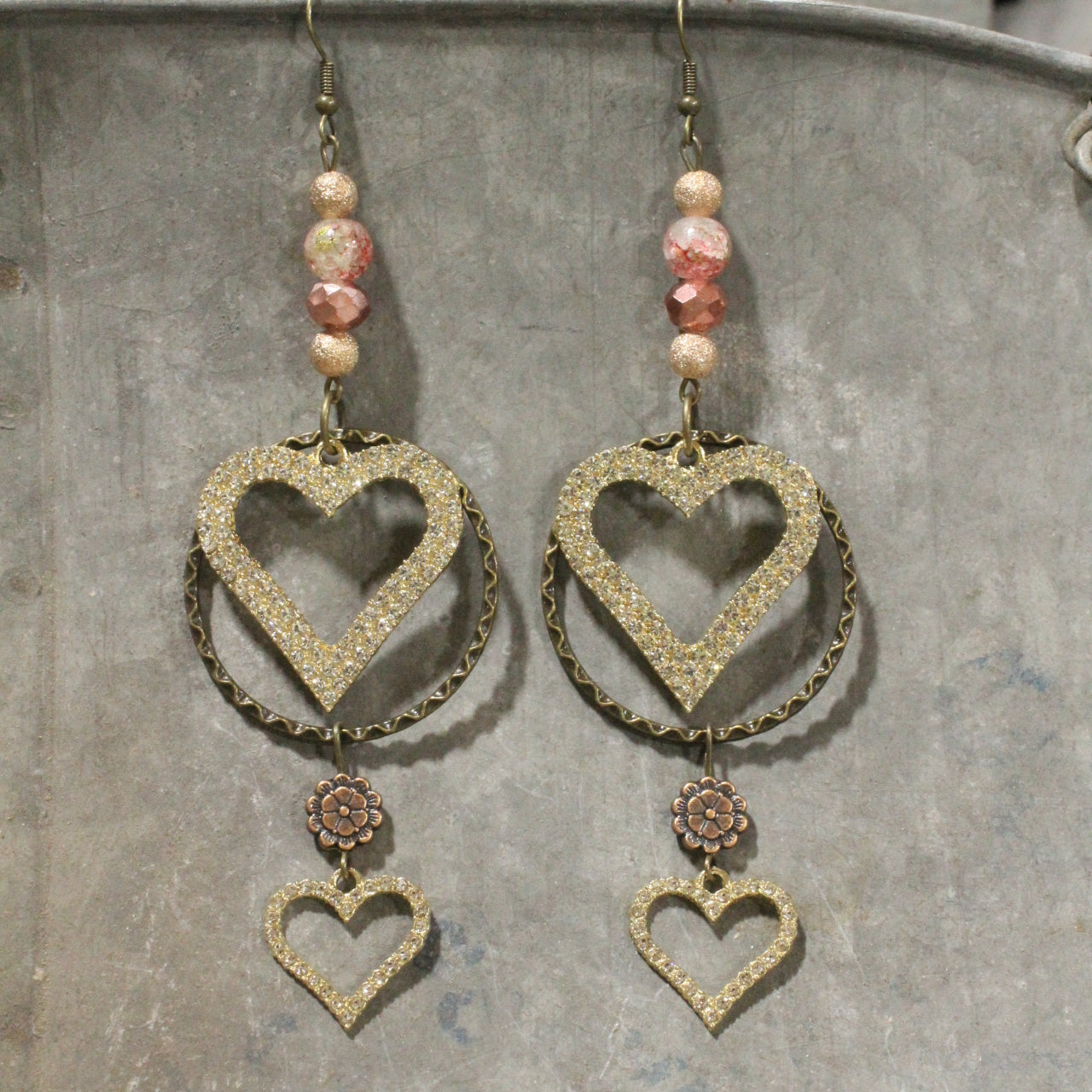 Run A Way Hare Blushing Dangle Earrings
