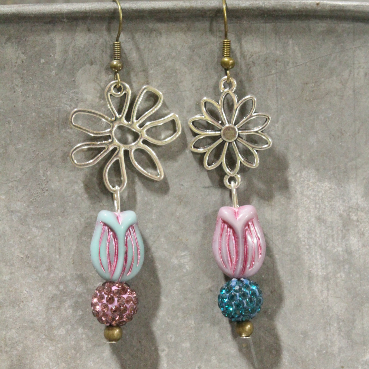 Tiny Tulip Dangle Earrings