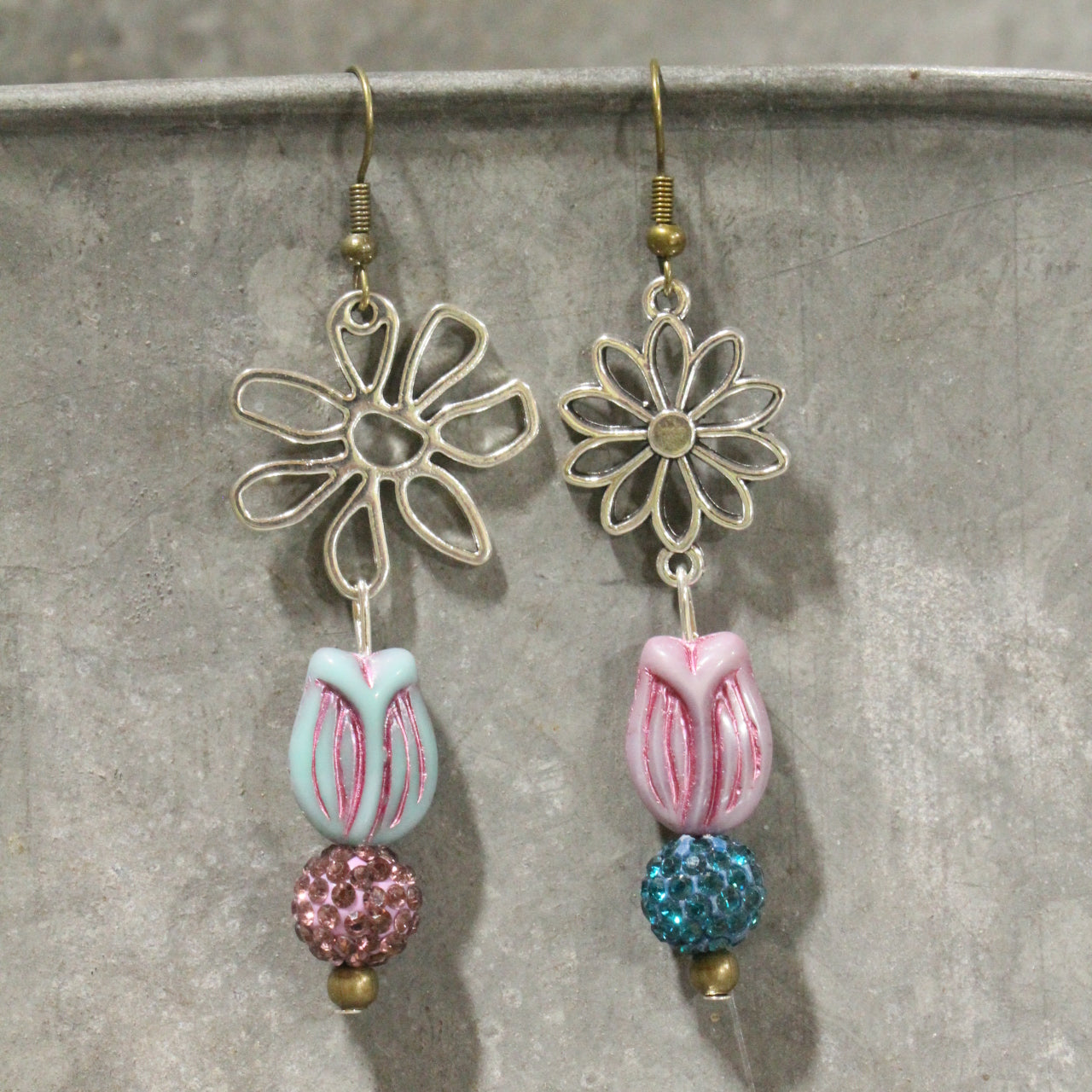 Tiny Tulip Dangle Earrings
