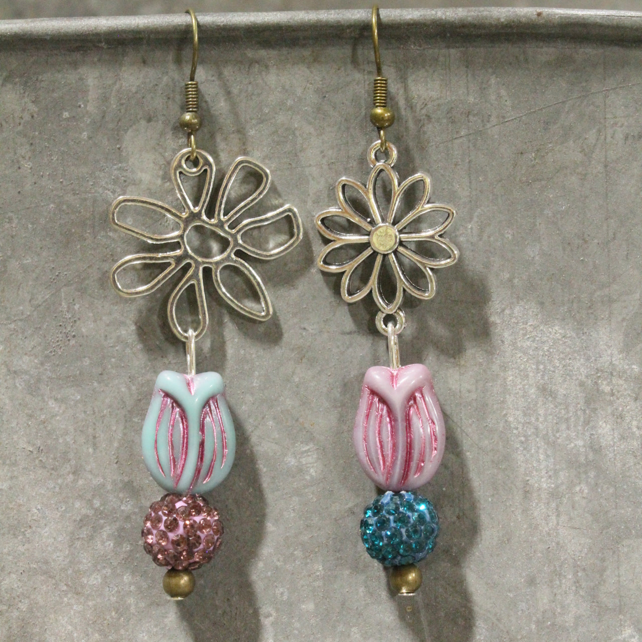 Tiny Tulip Dangle Earrings