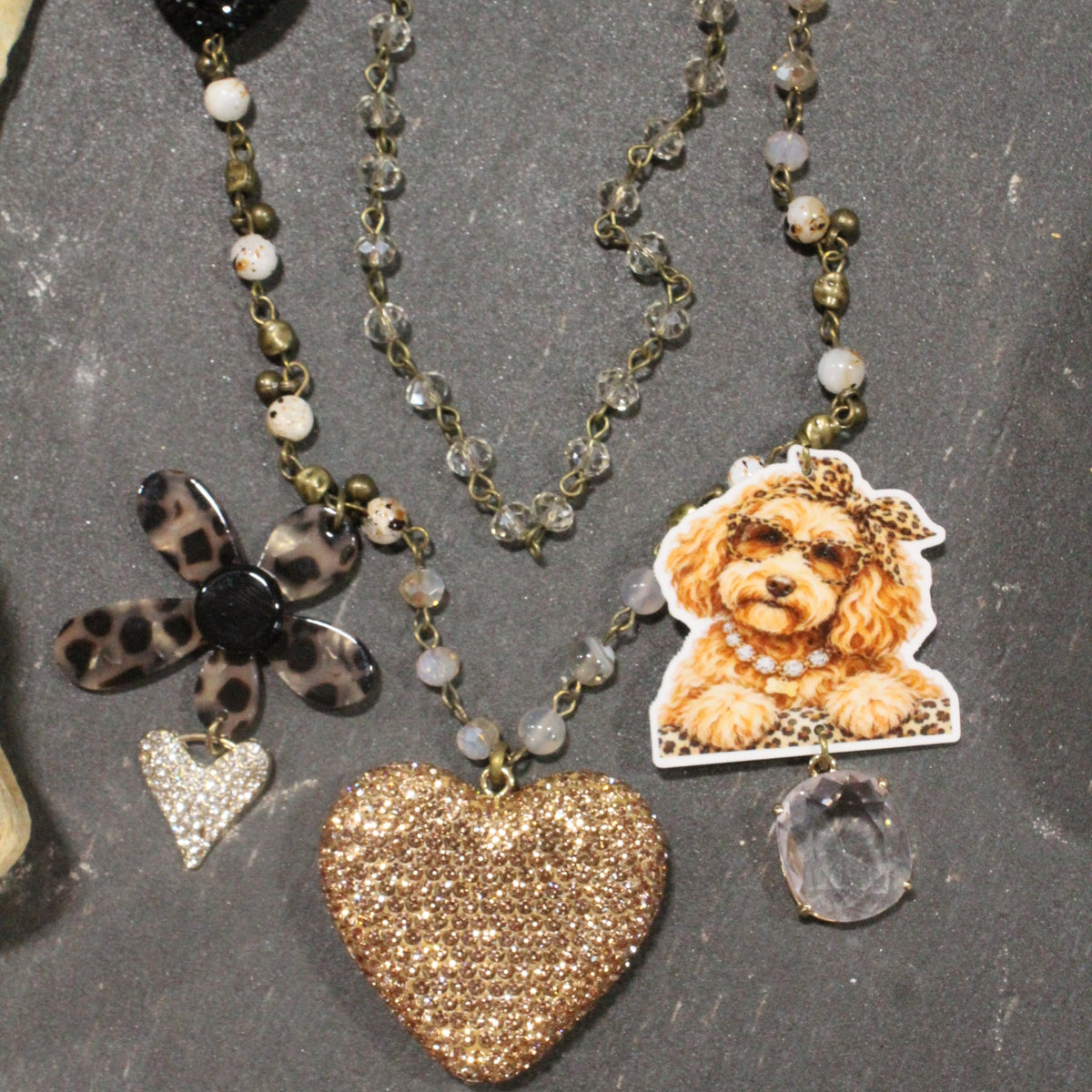 Crazy LabraDoodle Days Charm'd Necklace
