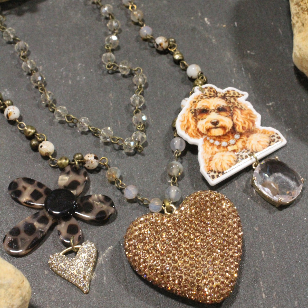 Crazy LabraDoodle Days Charm'd Necklace
