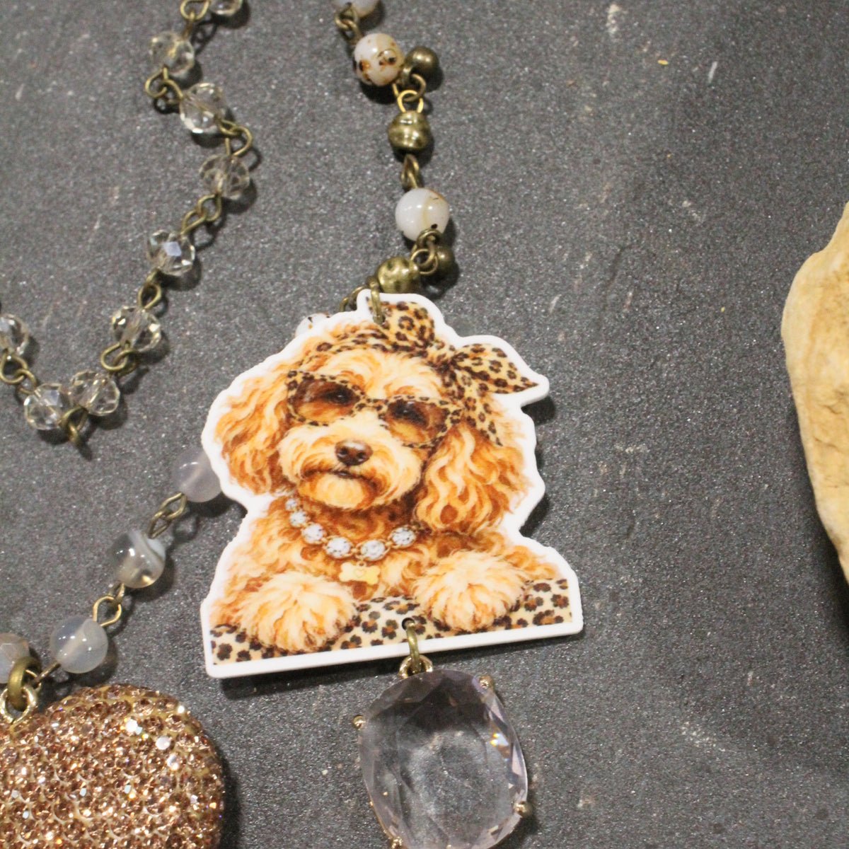 Crazy LabraDoodle Days Charm'd Necklace