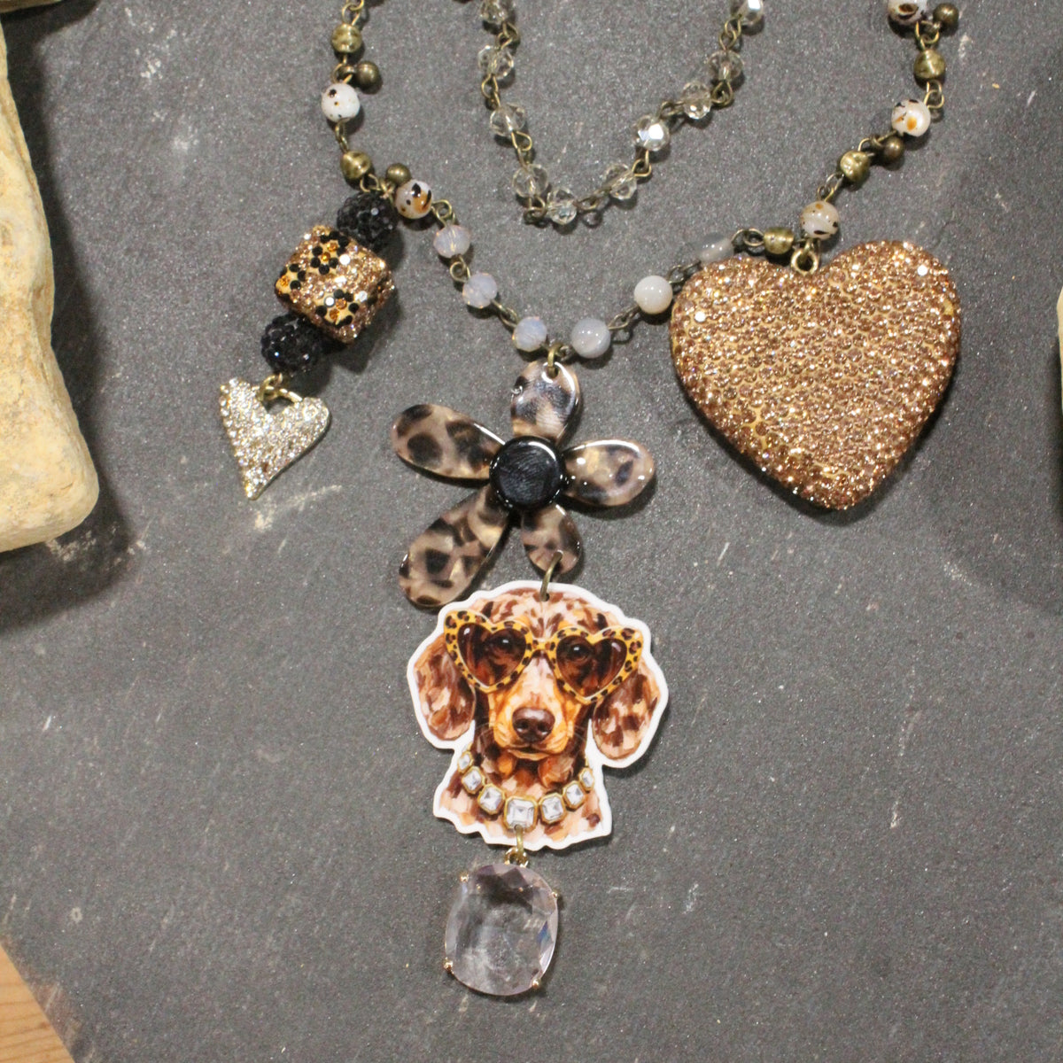 Crazy Dachshund Days Charm'd Necklace