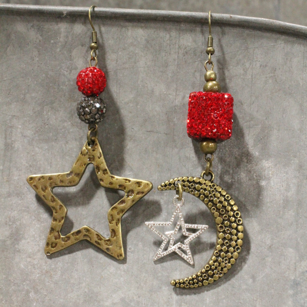Star Santa Dangle Earrings