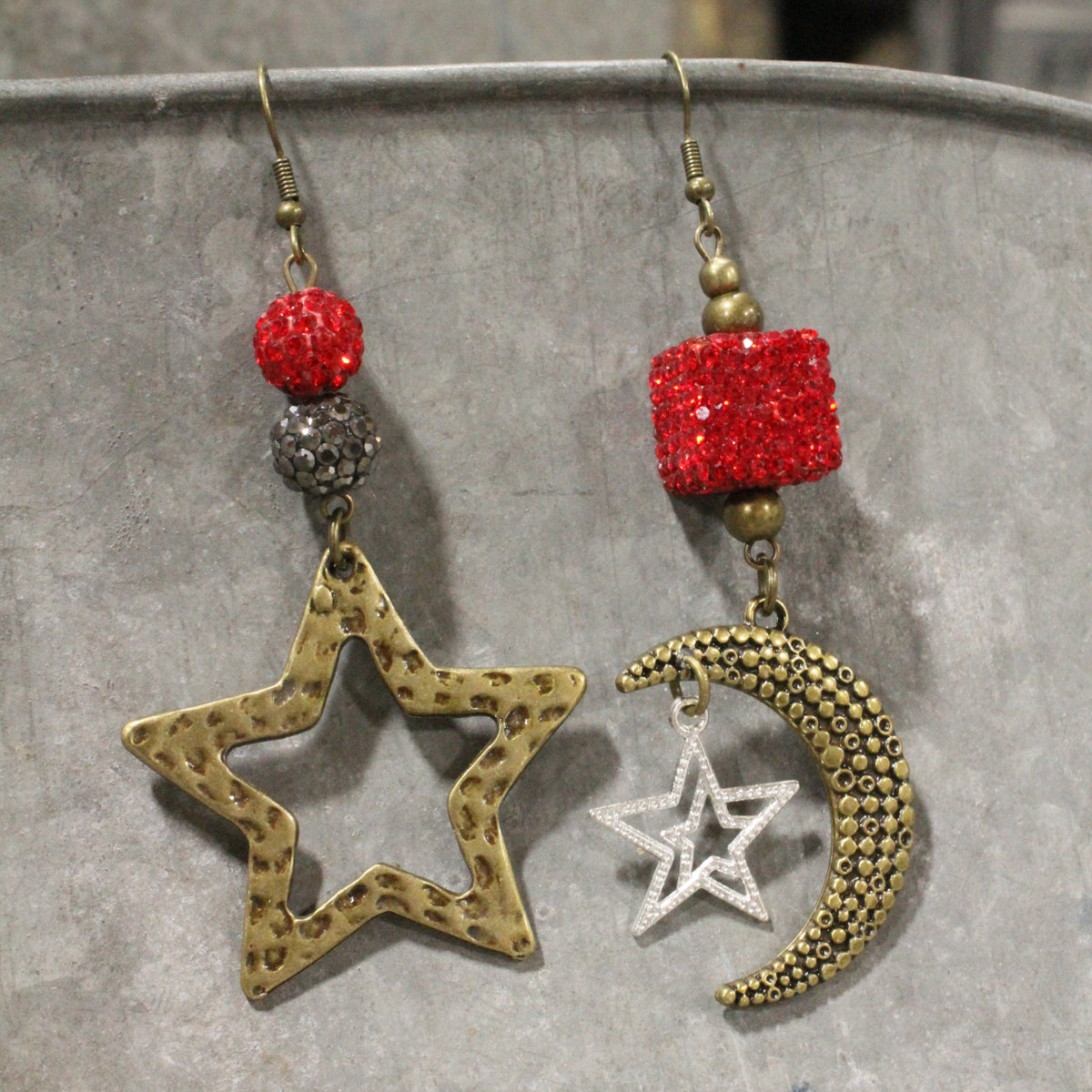 Star Santa Dangle Earrings