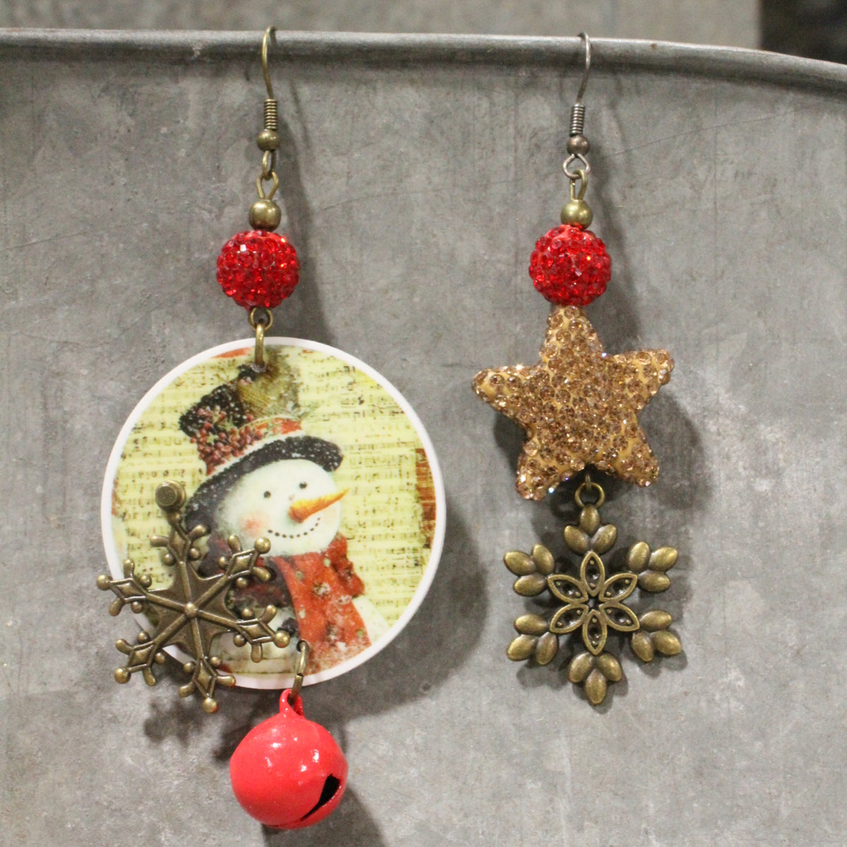Let's Build A Snowman Dangle Earrings