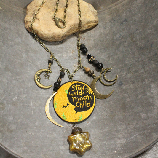 STAY WILD MOON CHILD... Charm'd Necklace