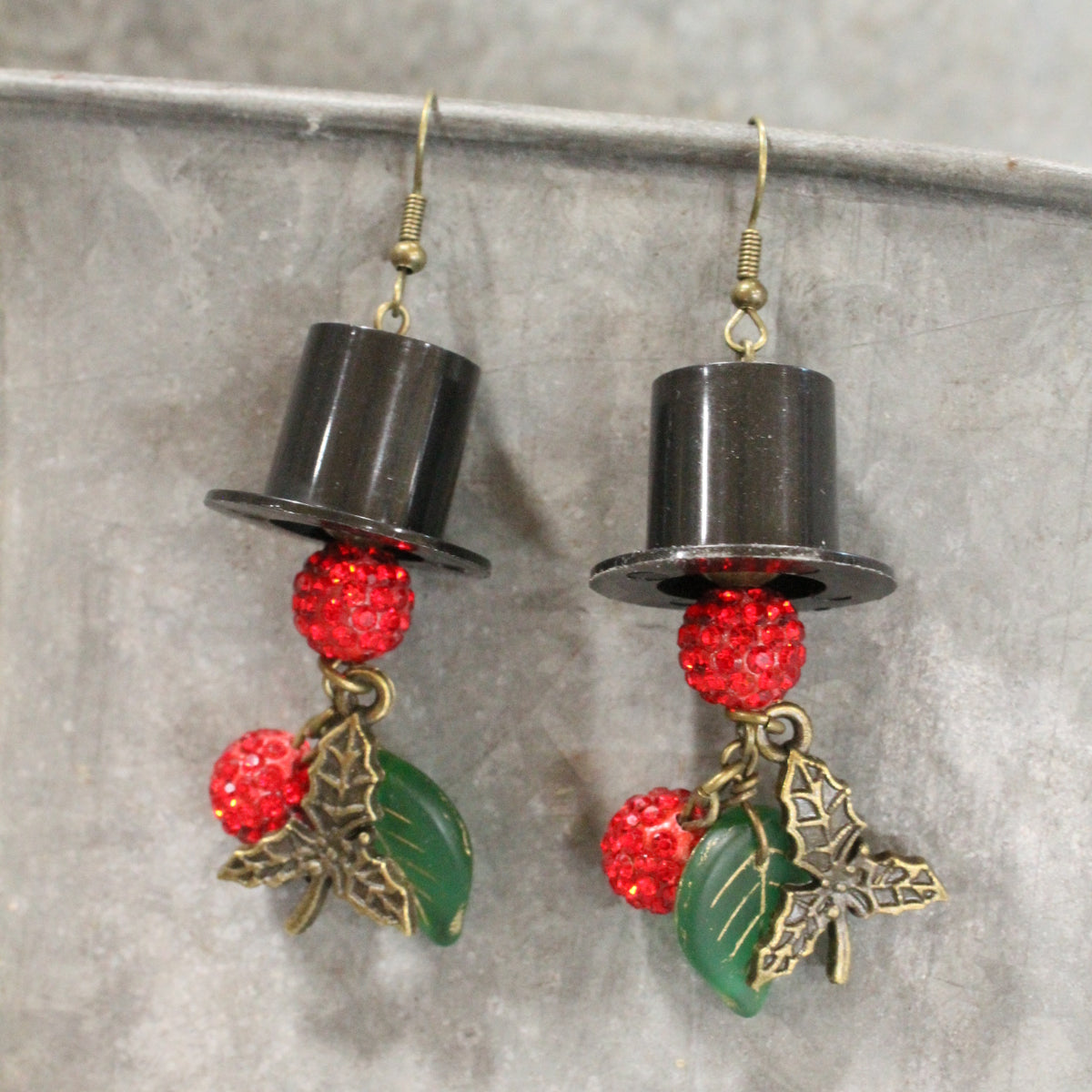 Holly Jolly Snowman Dangle Earrings