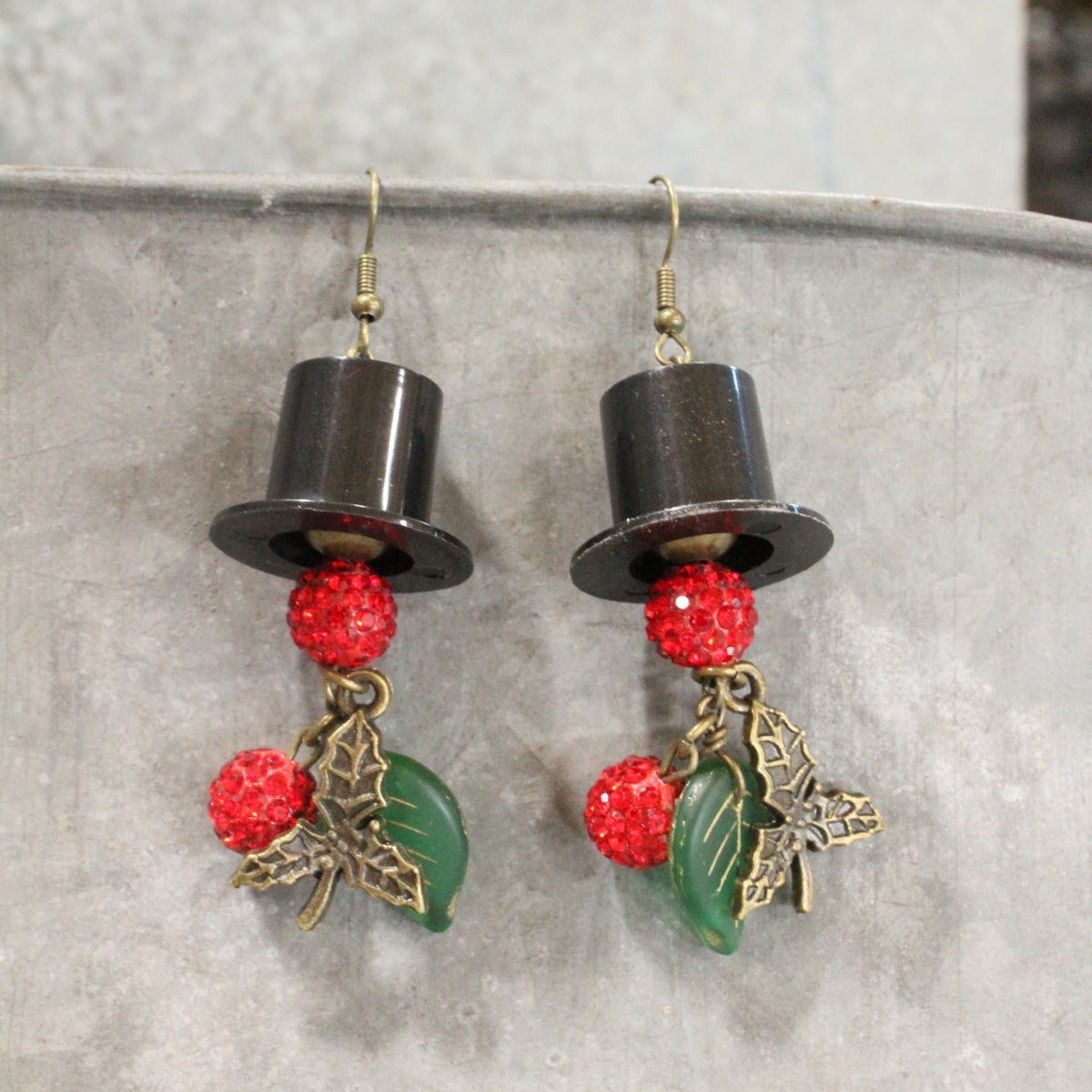 Holly Jolly Snowman Dangle Earrings