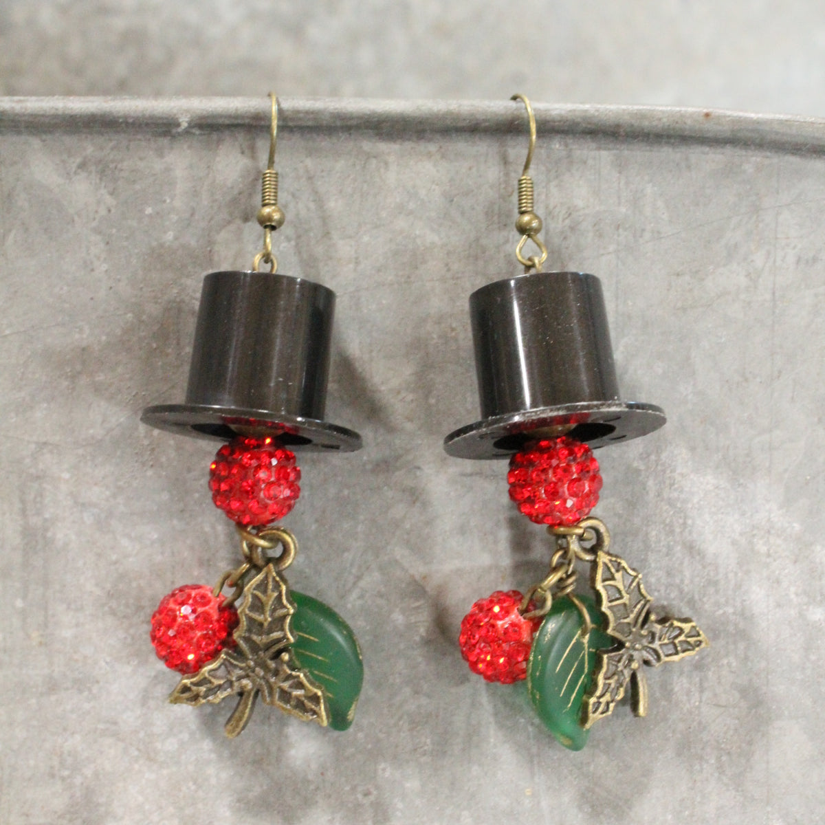 Holly Jolly Snowman Dangle Earrings
