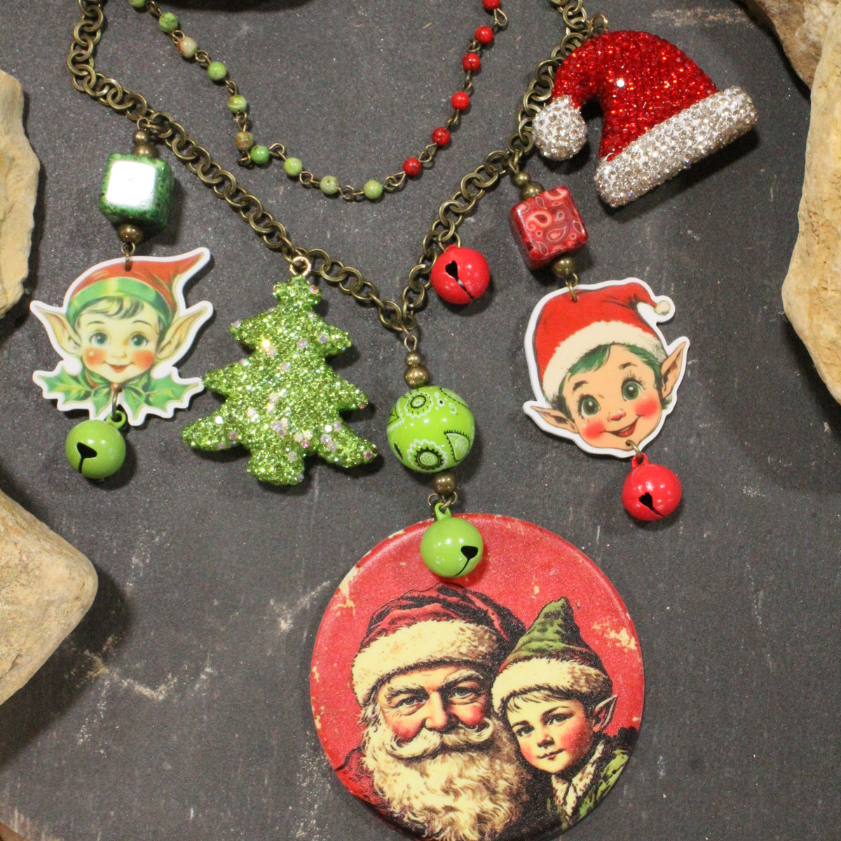 Santa's Lil' Helpers Charm'd Necklace
