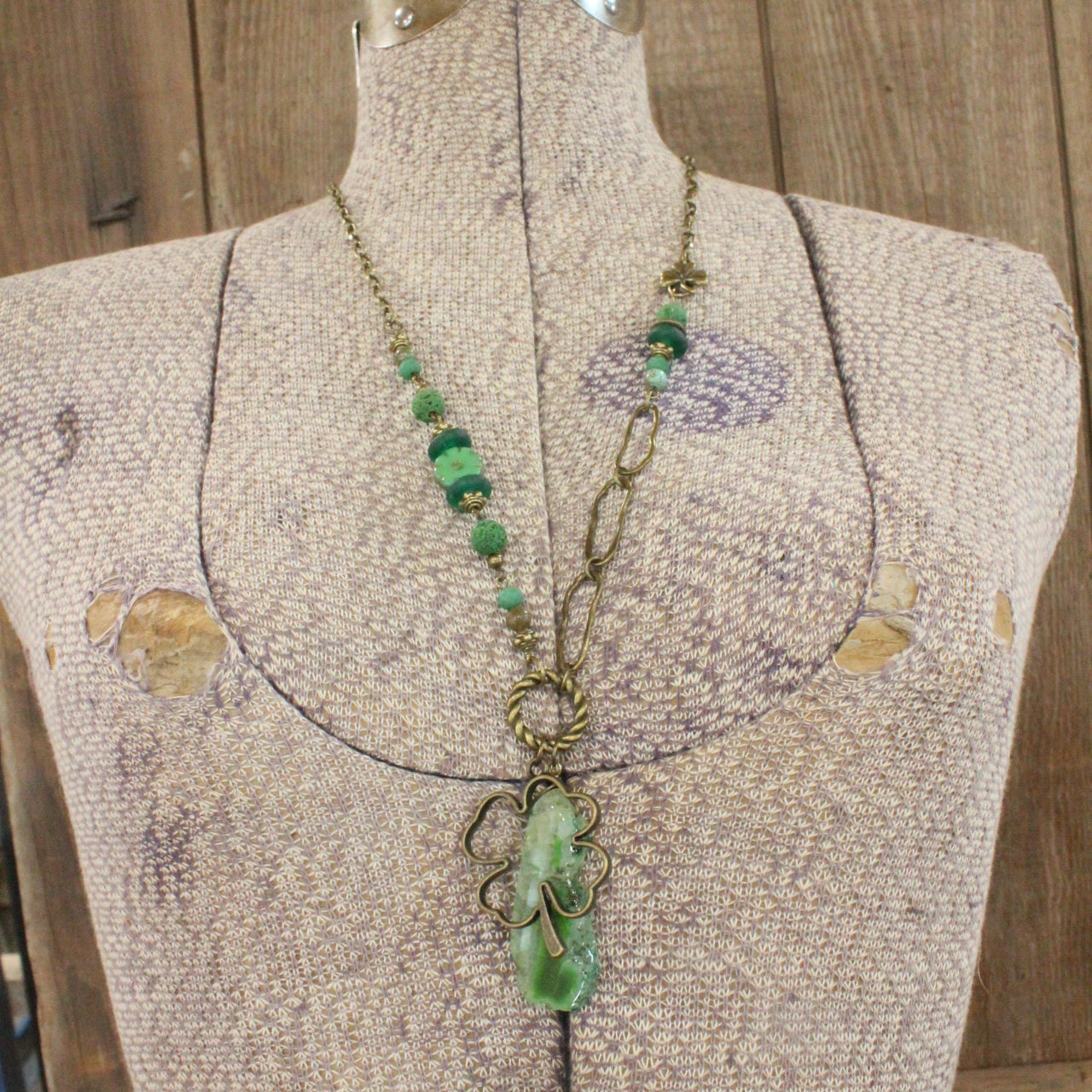 Blarney Stone & All Shamrock Necklace