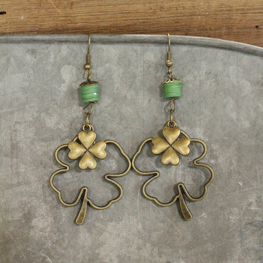 Luck Is With The Leprechaun Dangle Earrings