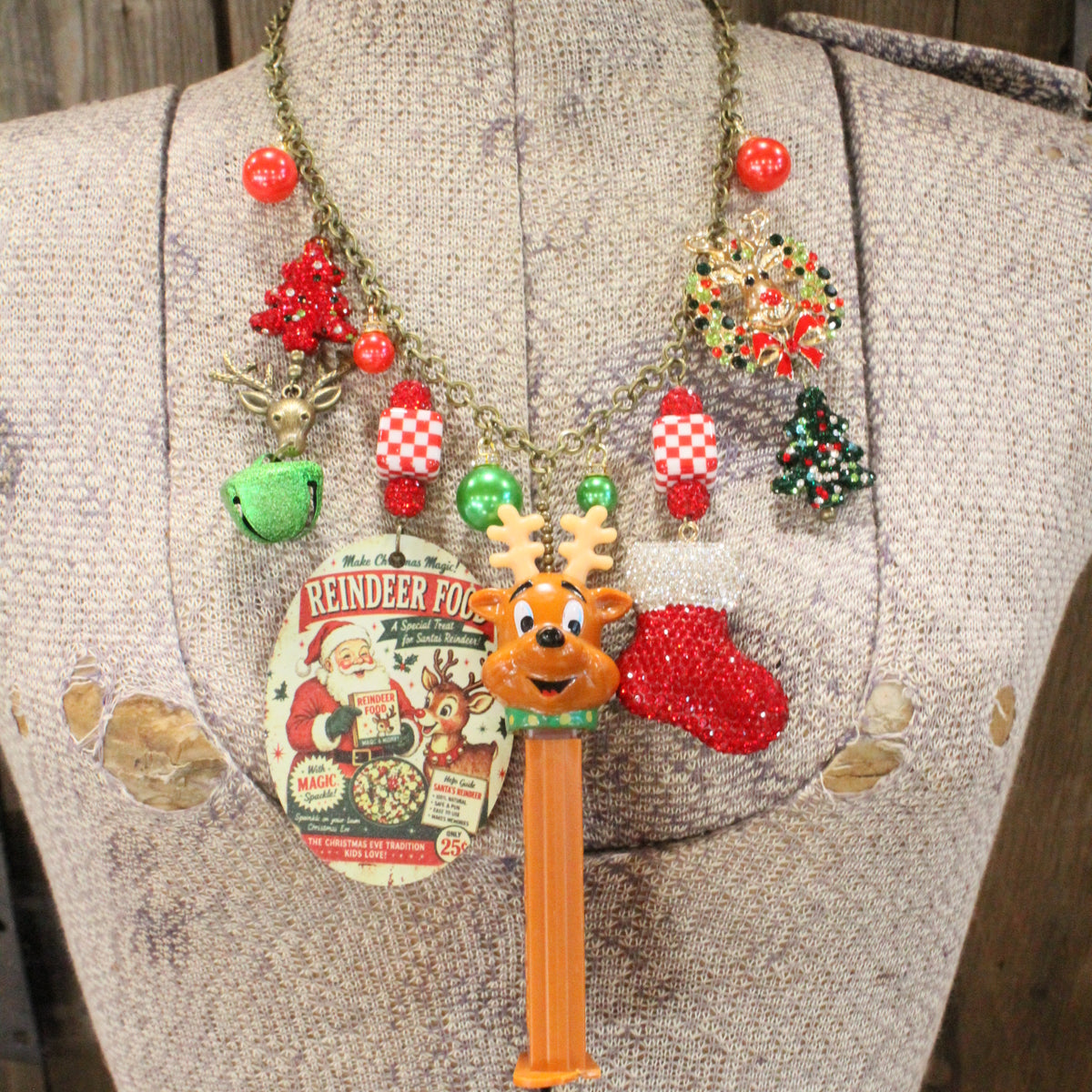 Reindeer Pez Charm'd Necklace