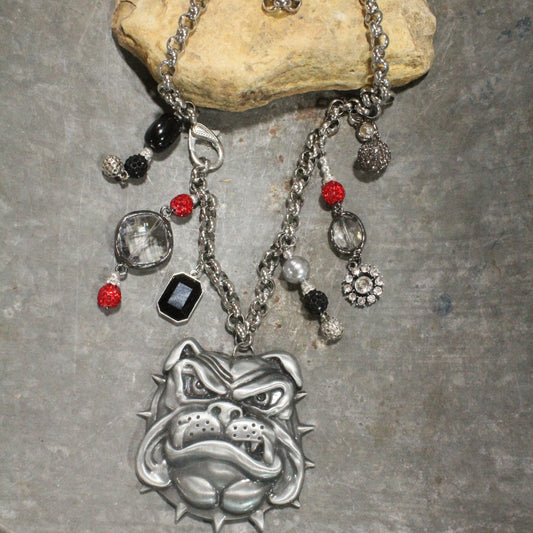 Bulldog Bark Charm'd Necklace