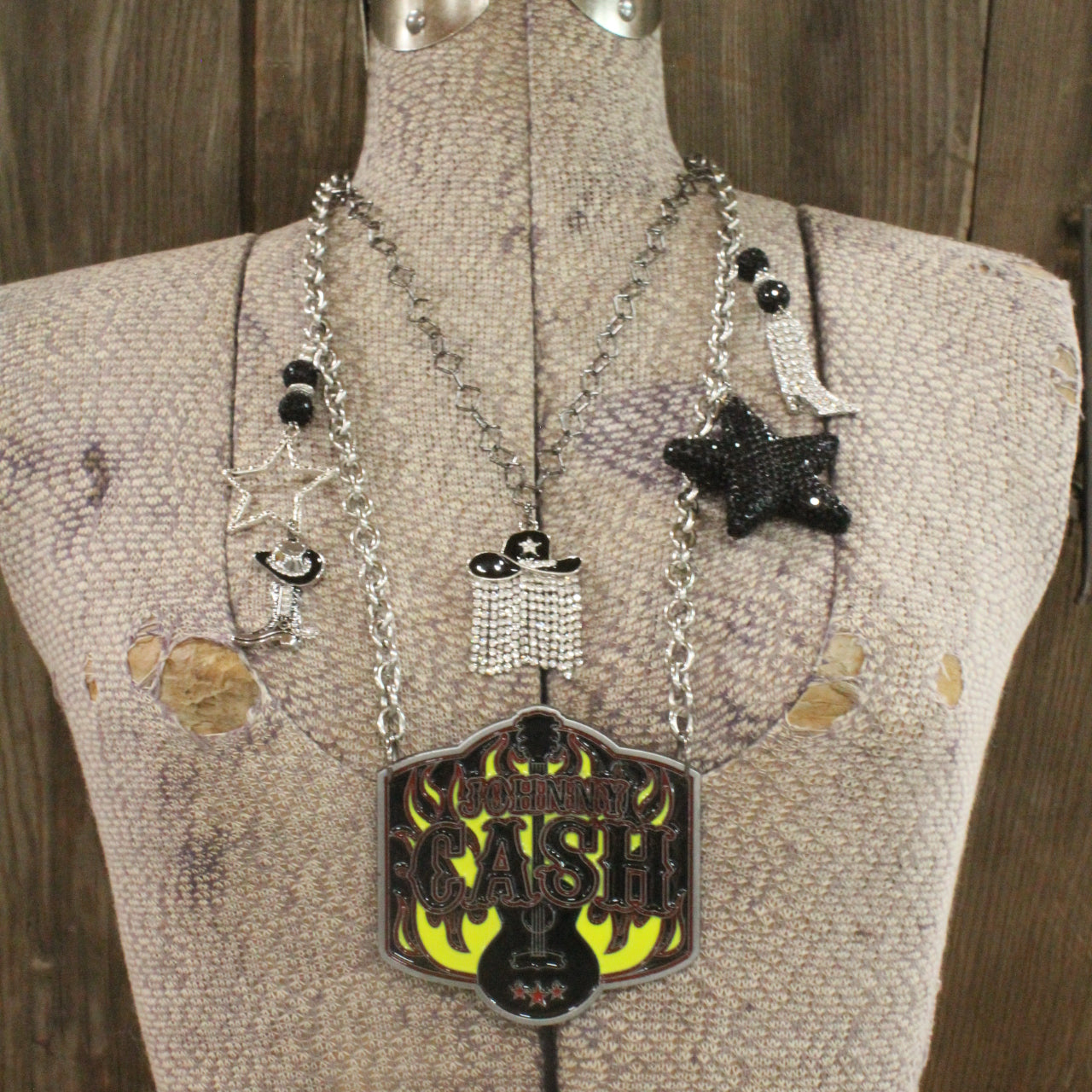 Johnny Cash Lovers Layered Necklace