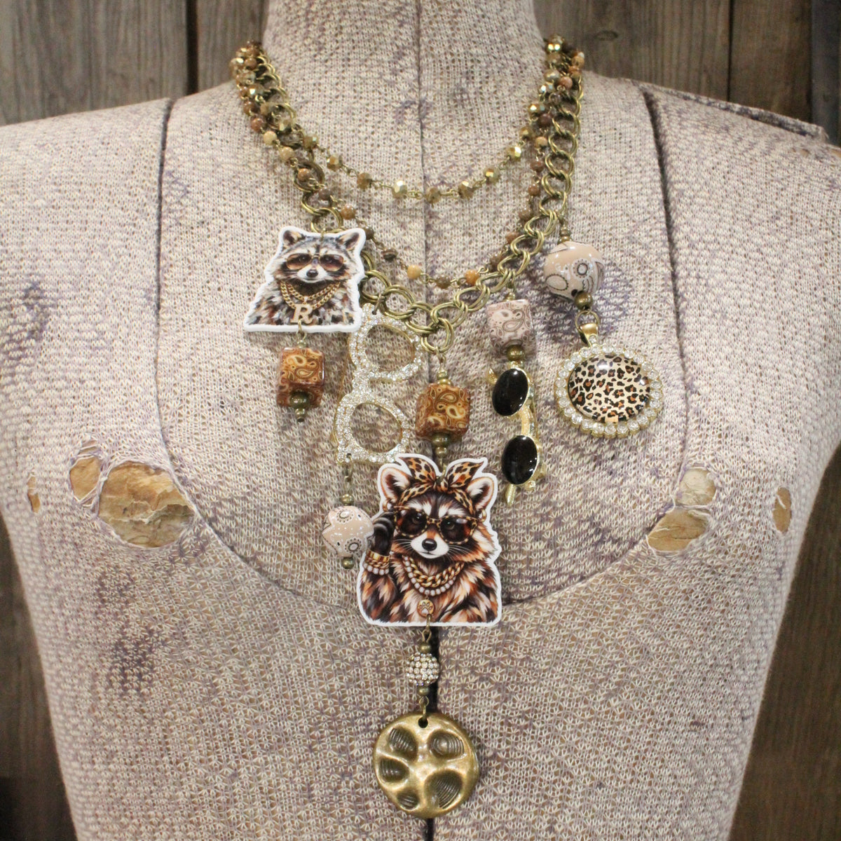 Crazy Rowdy Raccoon Days Charm'd Necklace