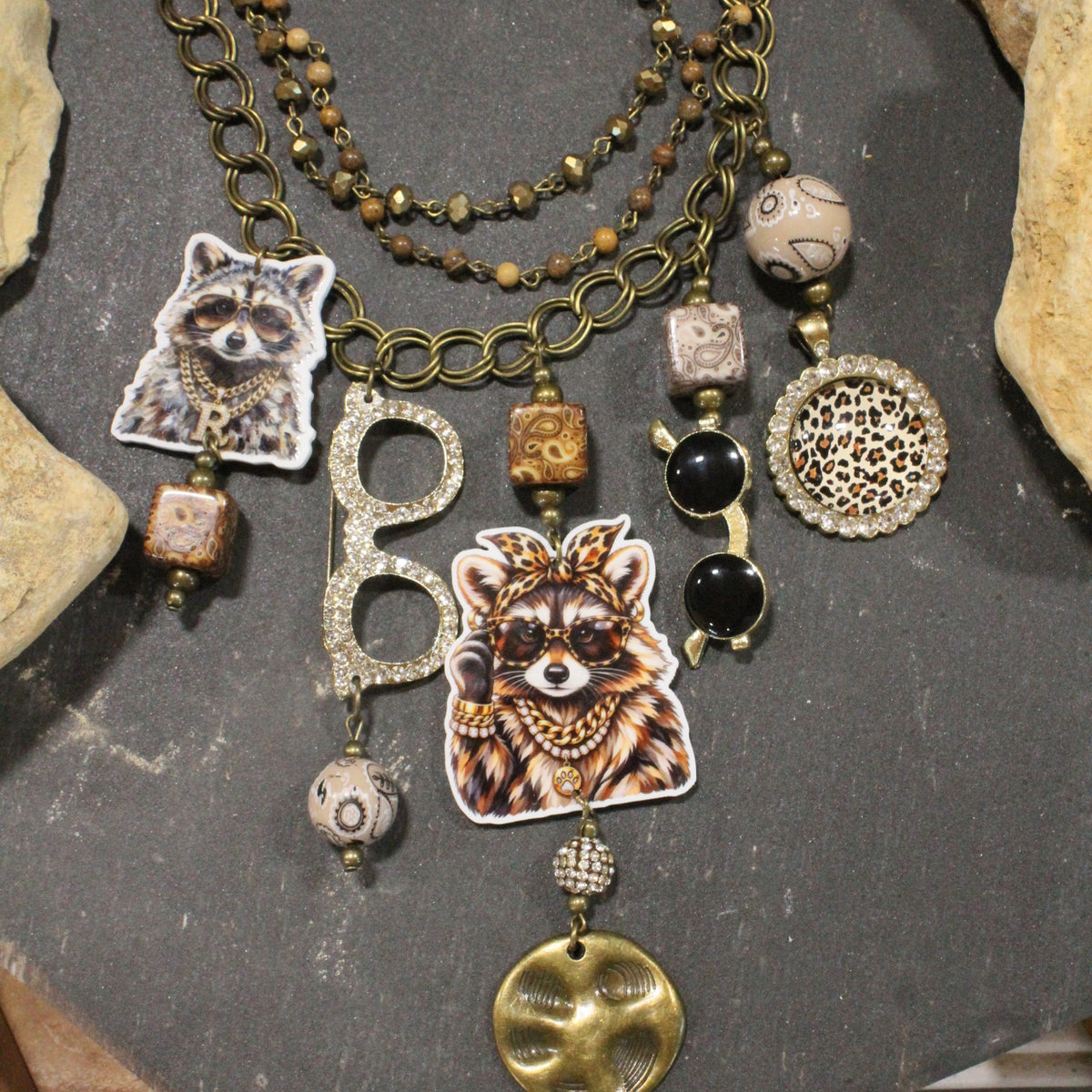 Crazy Rowdy Raccoon Days Charm'd Necklace