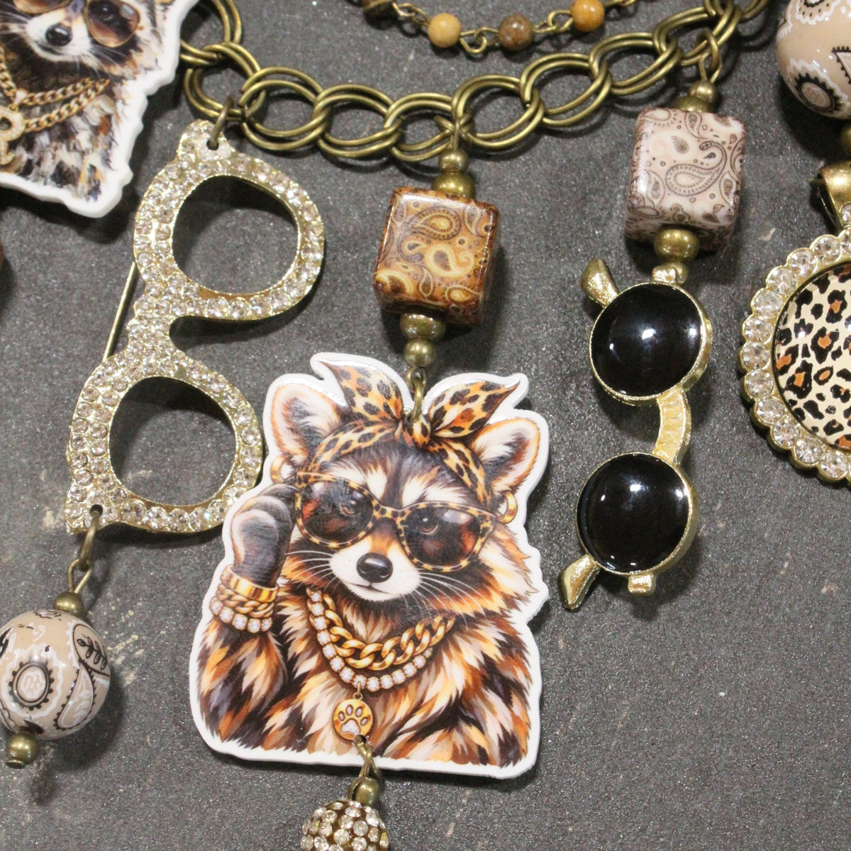 Crazy Rowdy Raccoon Days Charm'd Necklace