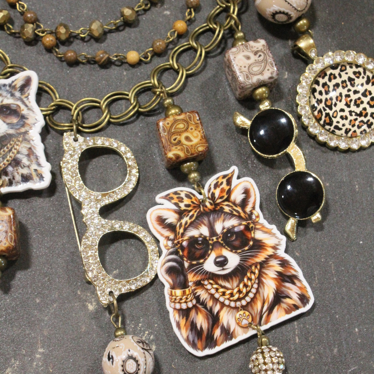 Crazy Rowdy Raccoon Days Charm'd Necklace