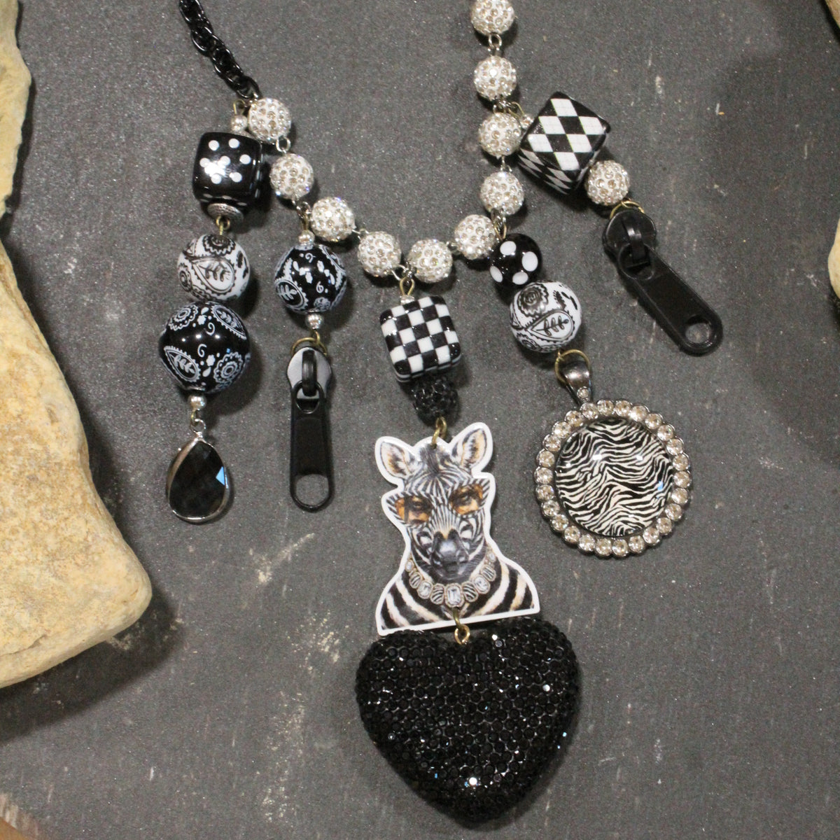 Crazy Zebra Days Charm'd Necklace