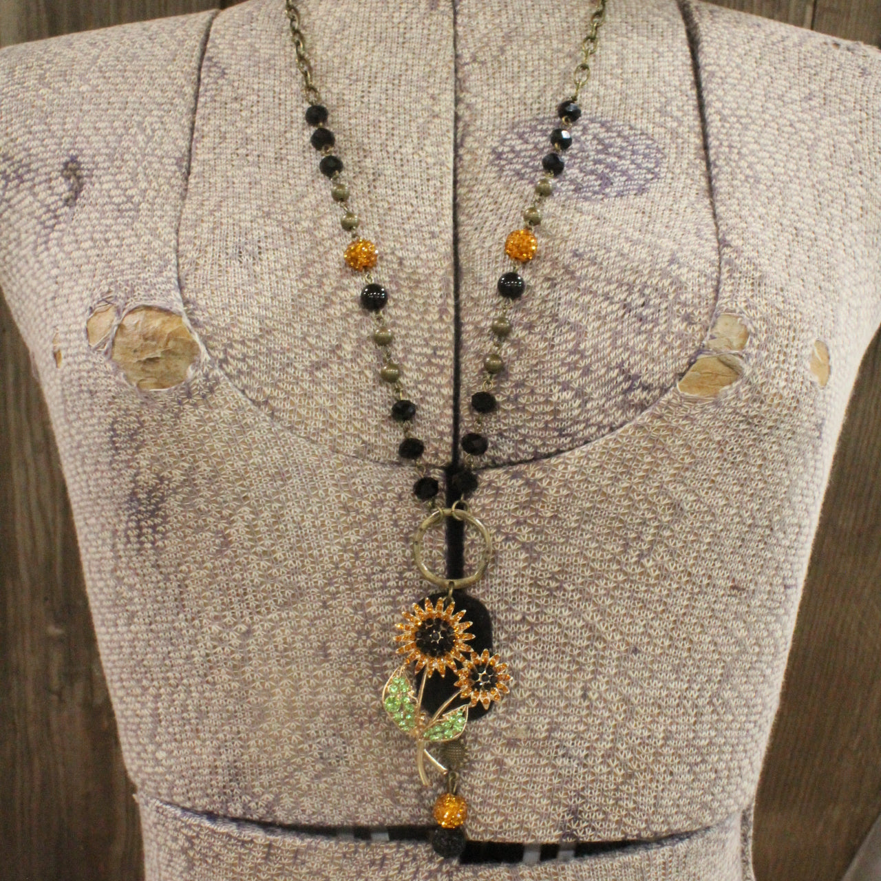 Falling For Fall Sunflowers Necklace