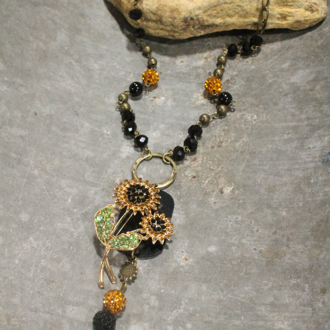 Falling For Fall Sunflowers Necklace