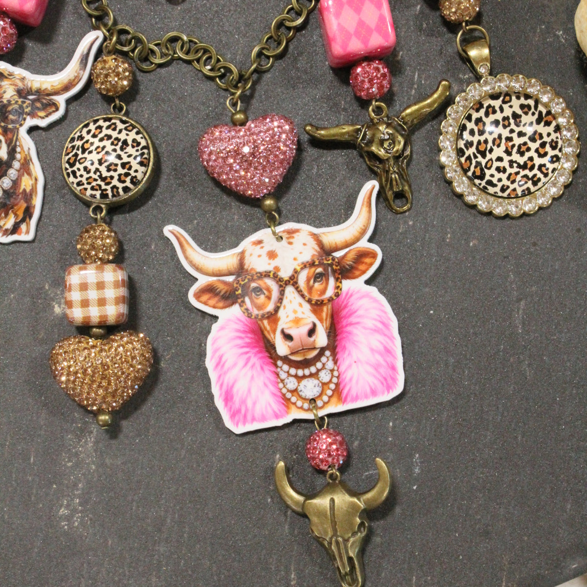 Crazy Long Horn Days Charm'd Necklace