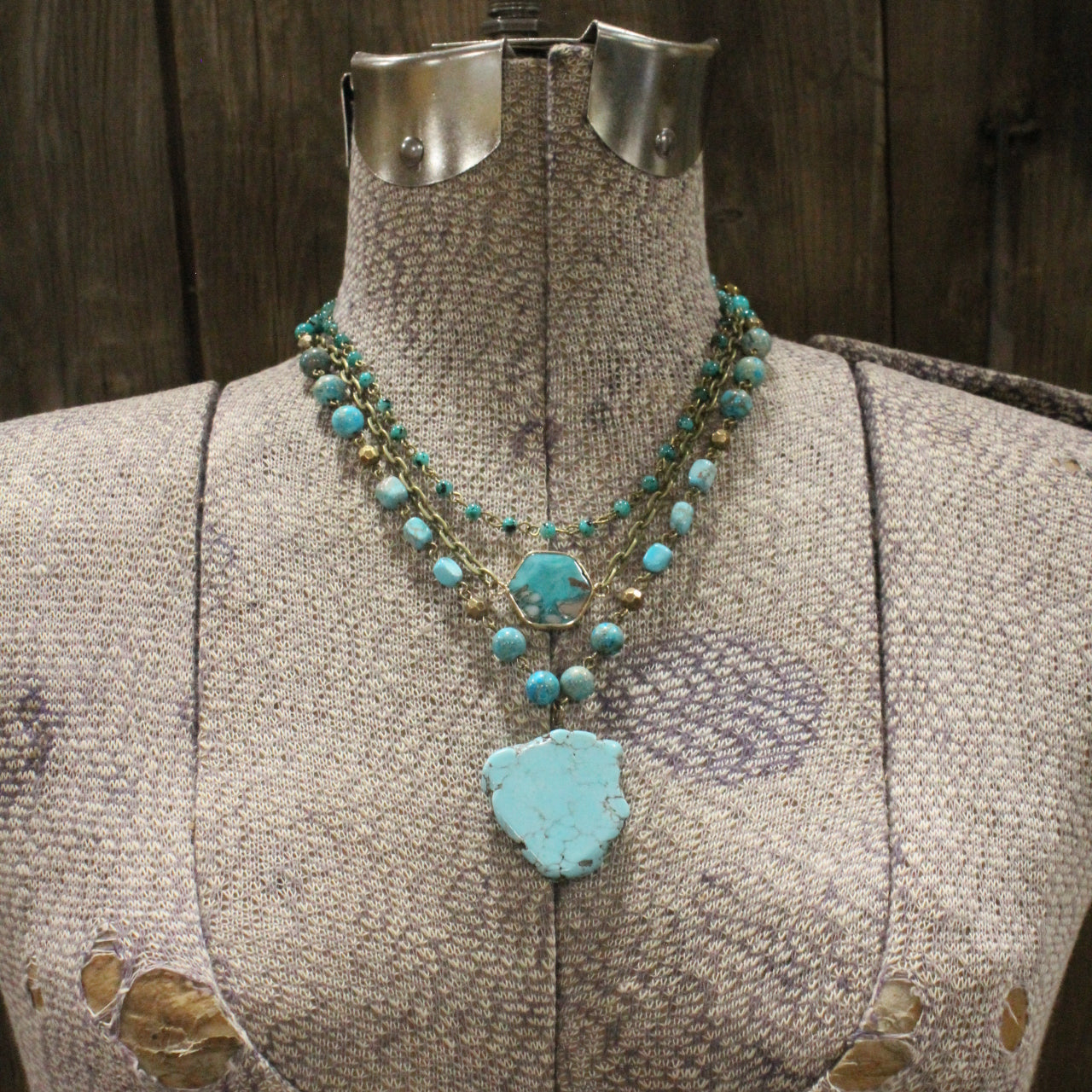 Bohemian Layered Turquoise Necklace