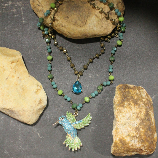 Graceful As A Hummingbird Layered Necklace