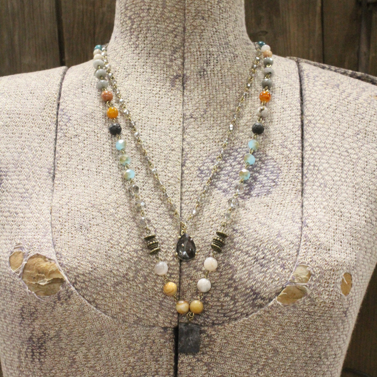 Passionate About Boho Smoky Layered Necklace