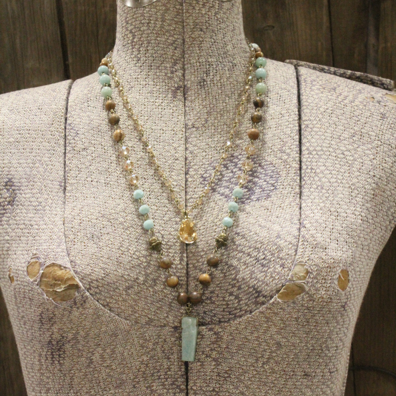 Passionate About Boho Mint Layered Necklace