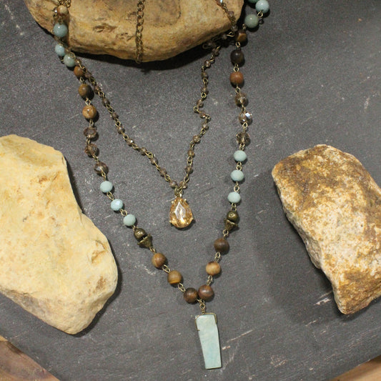 Passionate About Boho Mint Layered Necklace
