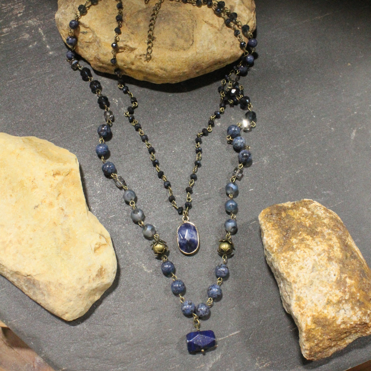 Passionate About Boho Lapis Lazuli Layered Necklace