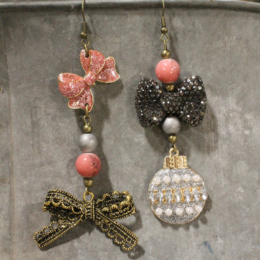 Rich In Pink Classic Christmas Dangle Earrings
