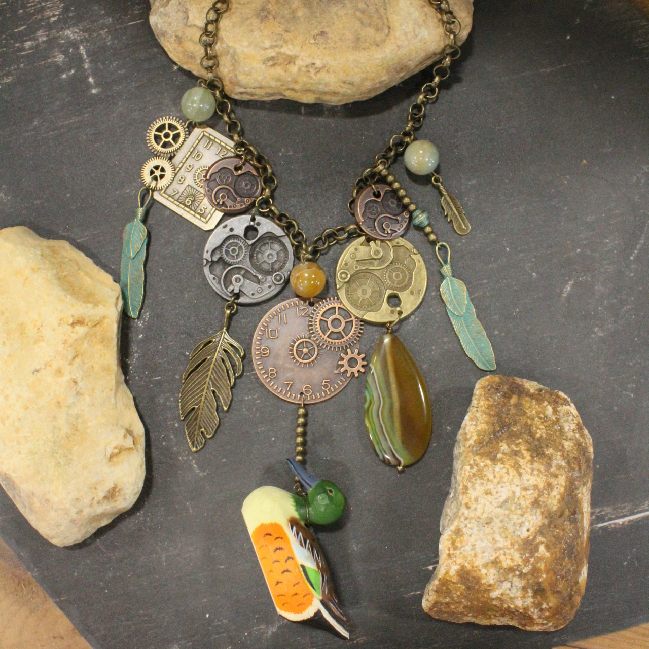 It's Duck Time Vintage Charm'd Necklace