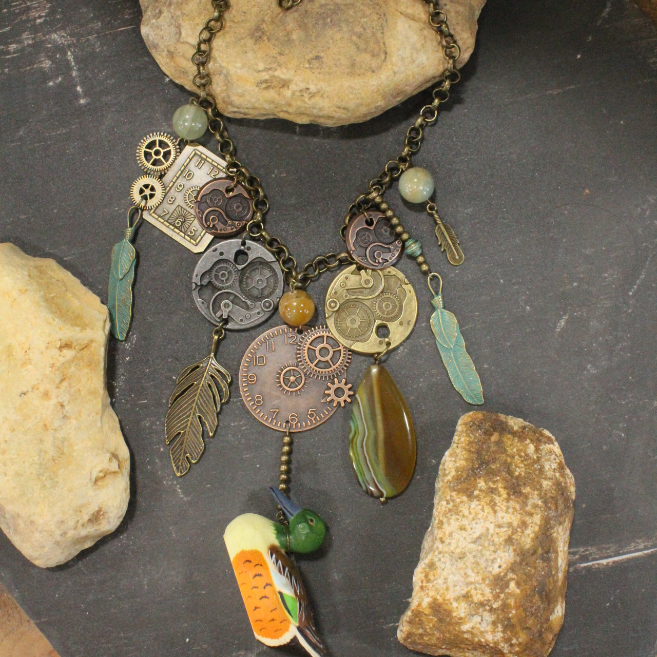 It's Duck Time Vintage Charm'd Necklace