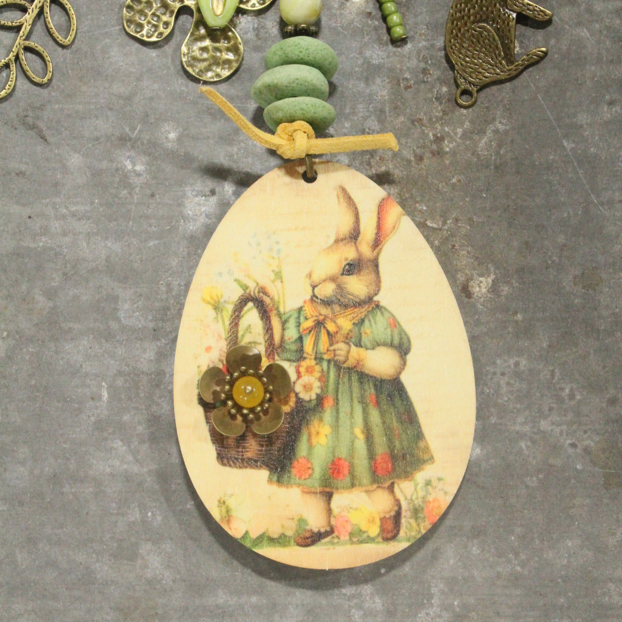 Blooming Bunny Czech Charmed Necklace