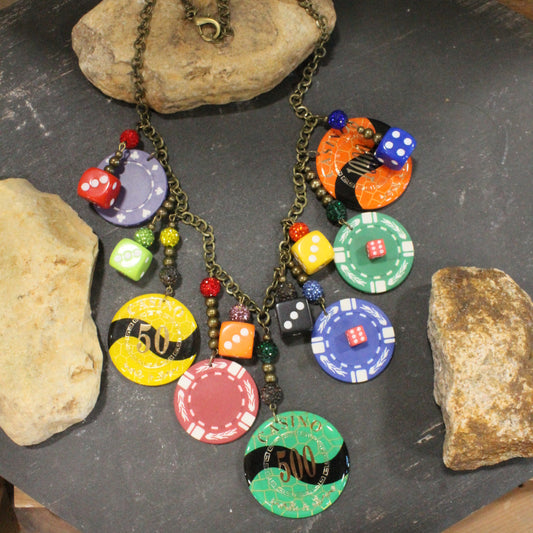 Playing Poker Charm’d Necklace