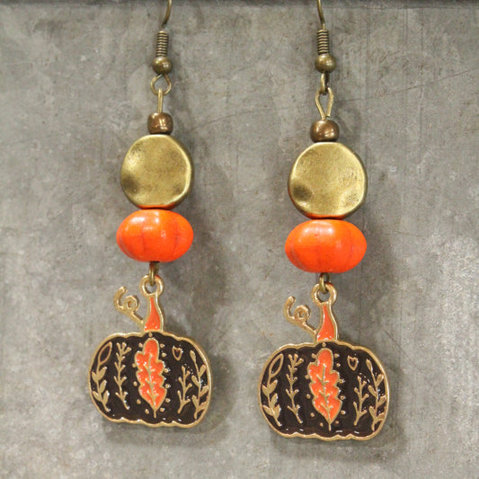 Meet Me In The Pumpkin Patch Drop Earrings
