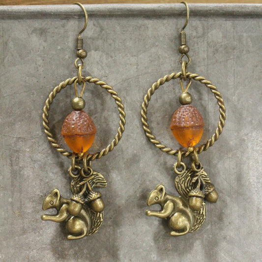 No Squireling Around Dangle Earrings