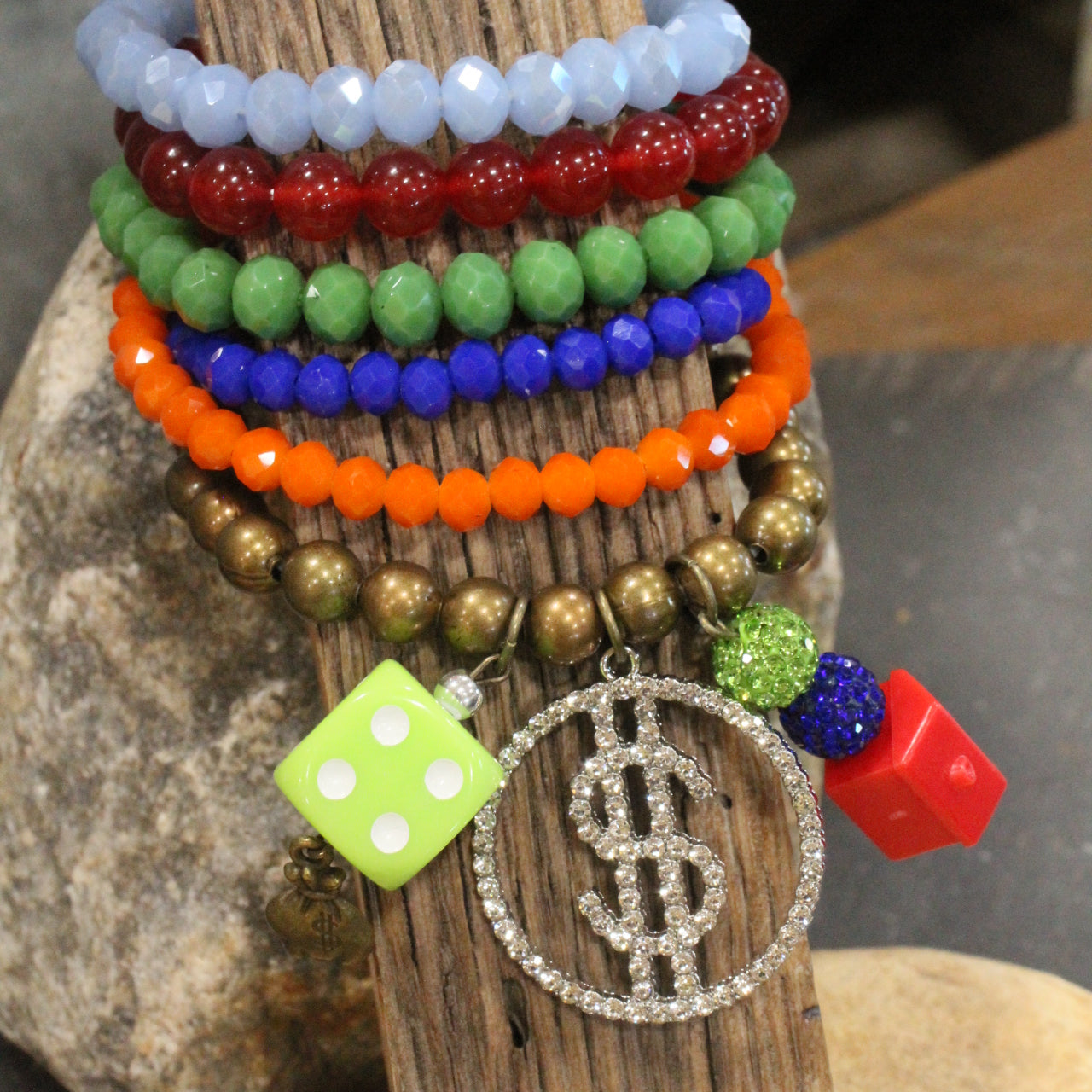 Do Not Pass Go Monopoly Bracelet Set