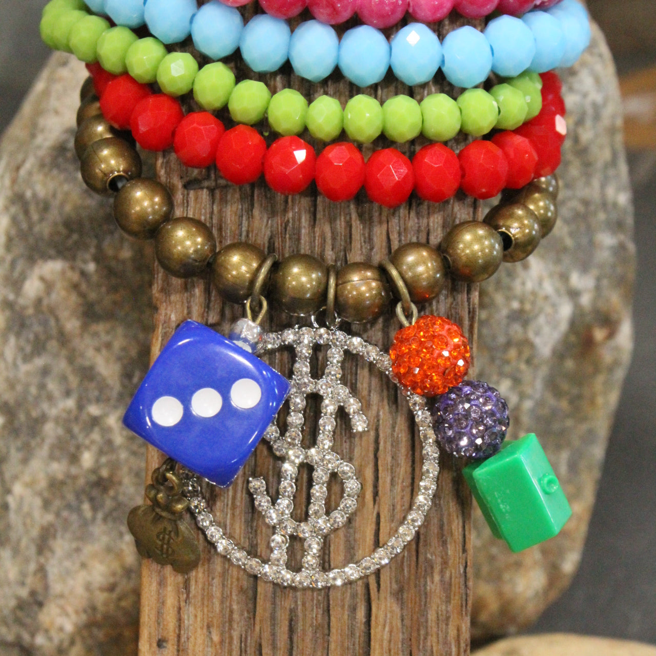Do Not Pass Go Monopoly Bracelet Set