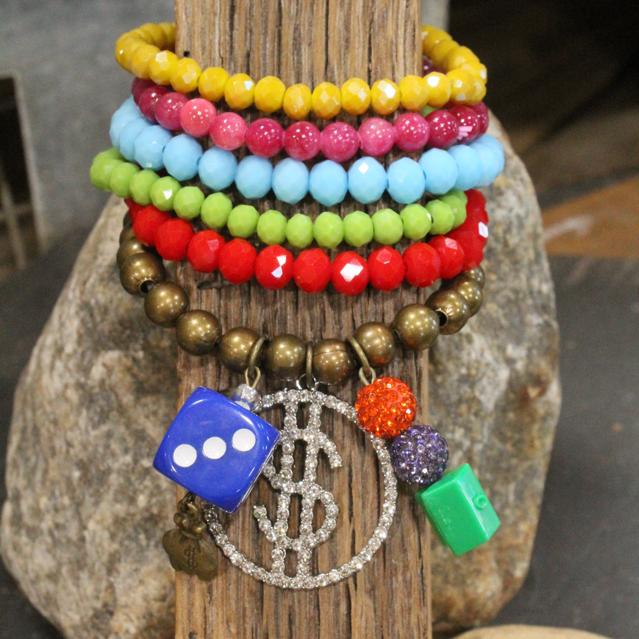 Do Not Pass Go Monopoly Bracelet Set