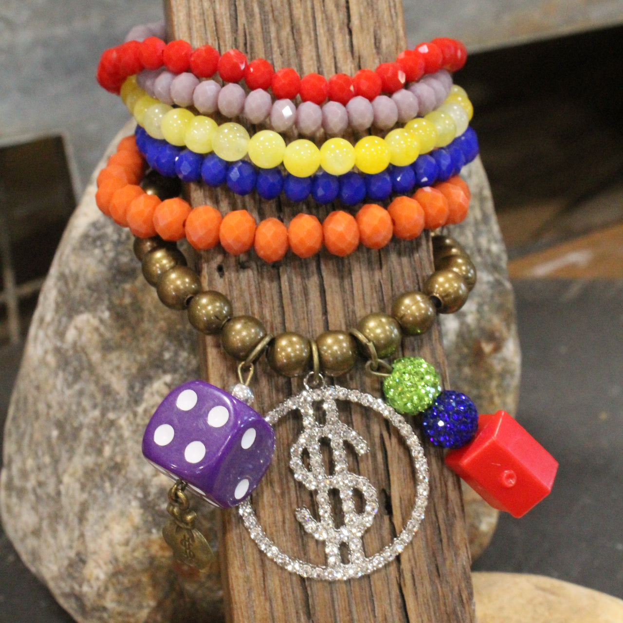 Do Not Pass Go Monopoly Bracelet Set