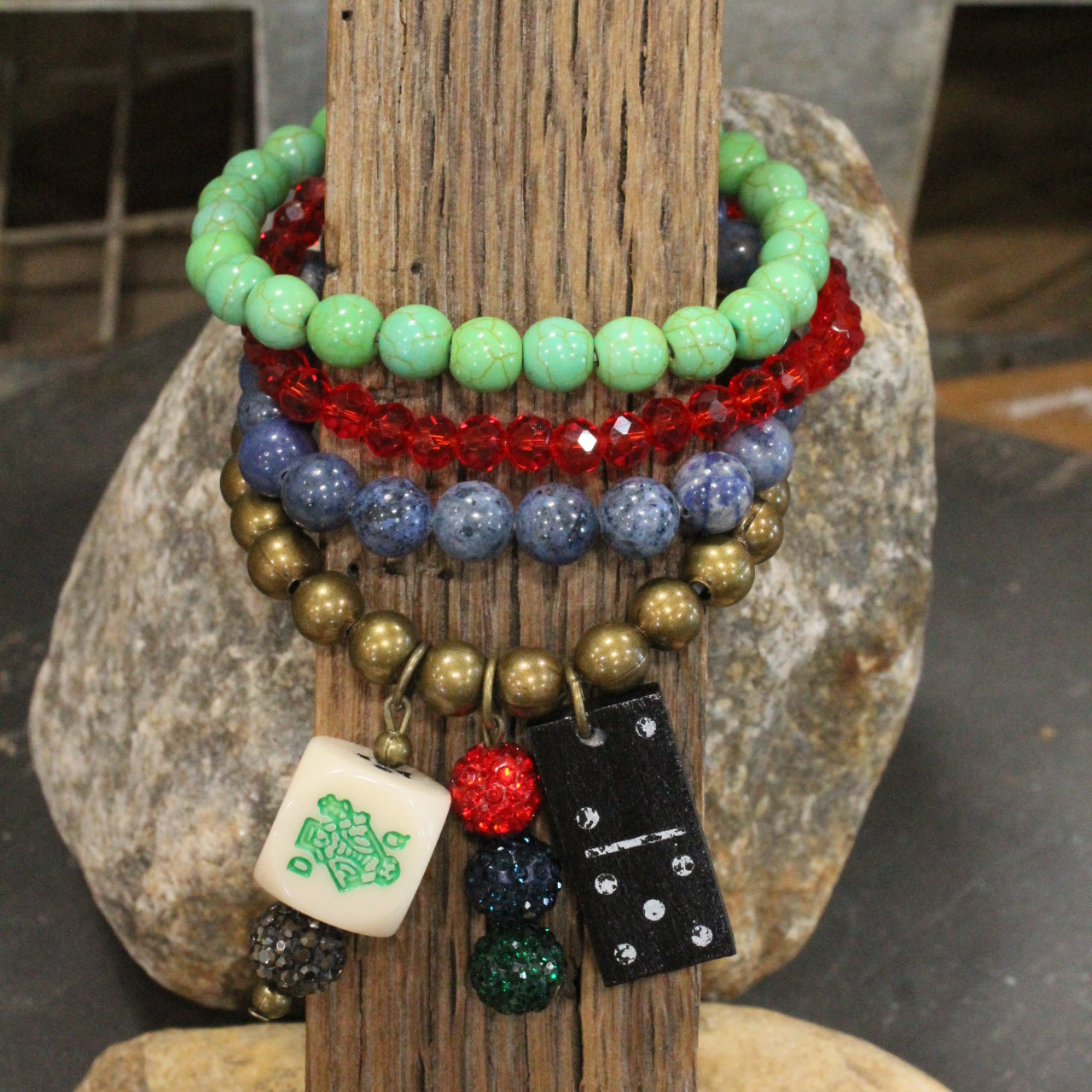 Dominoes and Jokers Bracelet Set