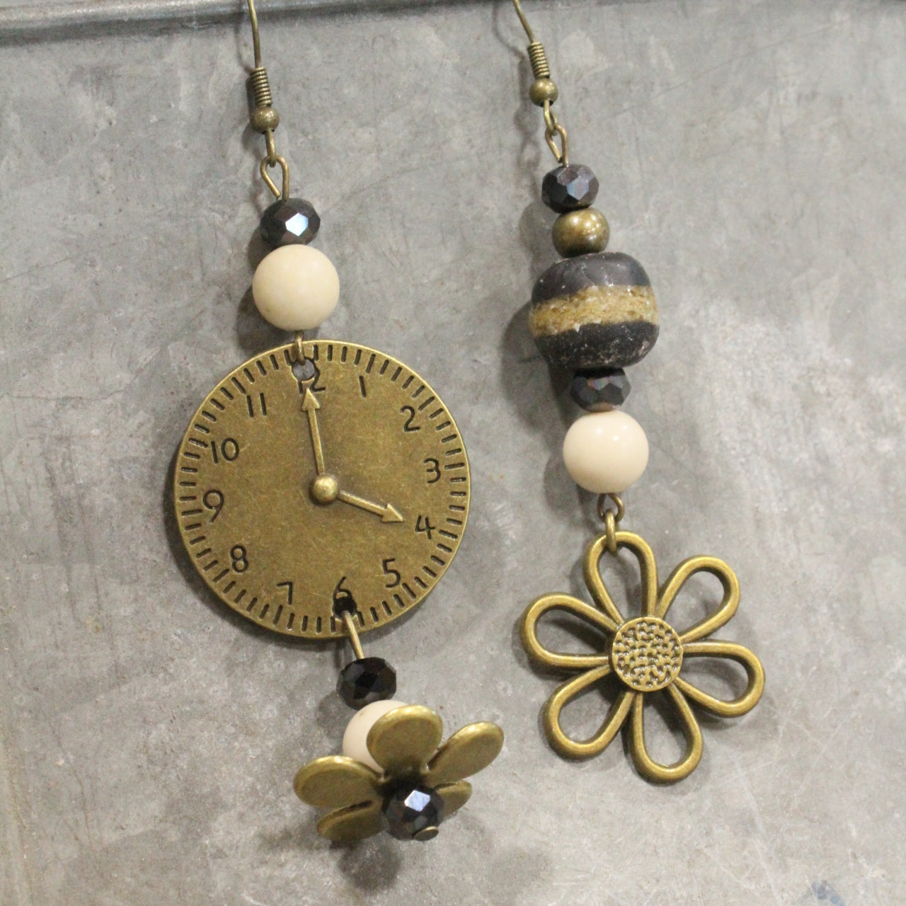 Fly Over Duck Vintage Dangle Earrings