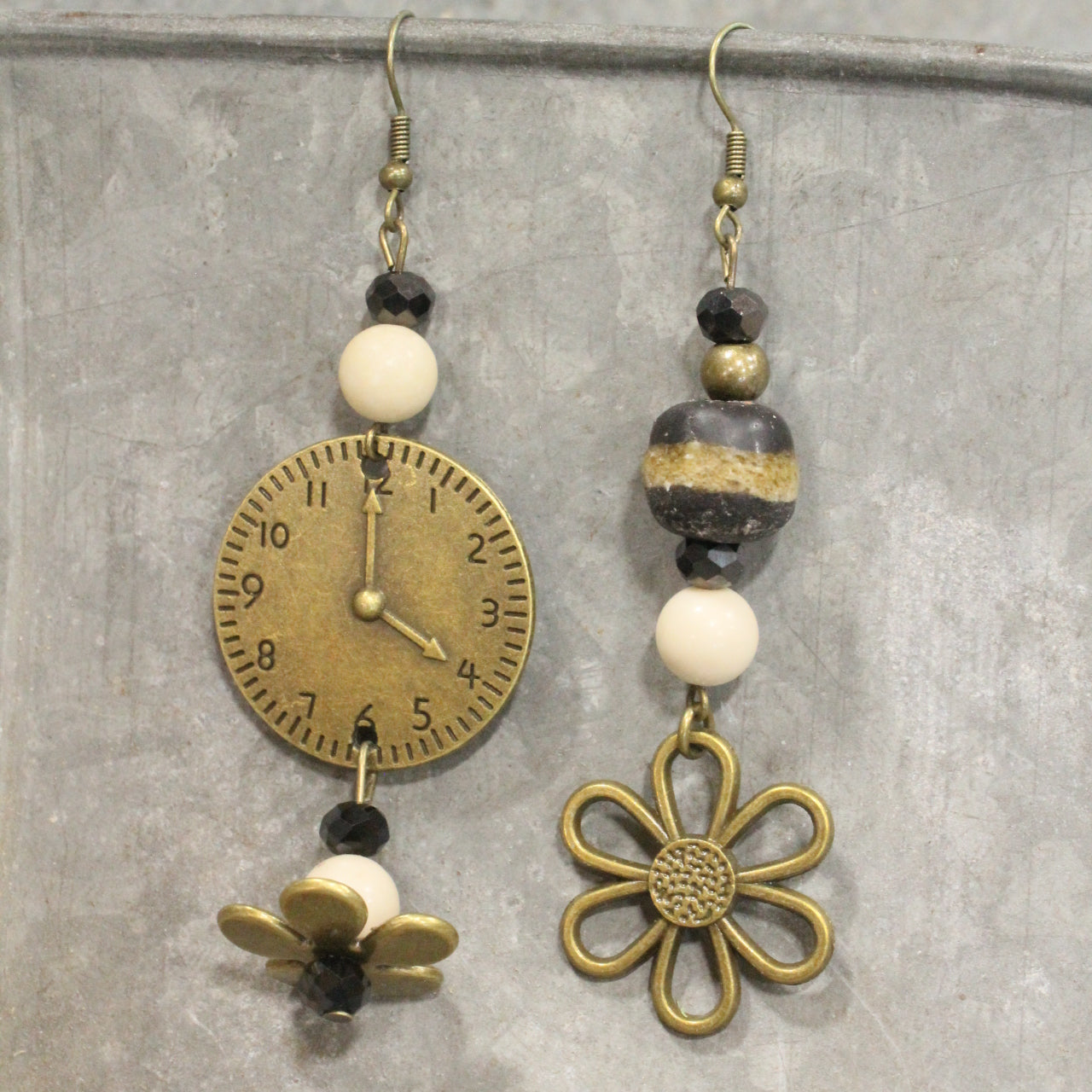 Fly Over Duck Vintage Dangle Earrings
